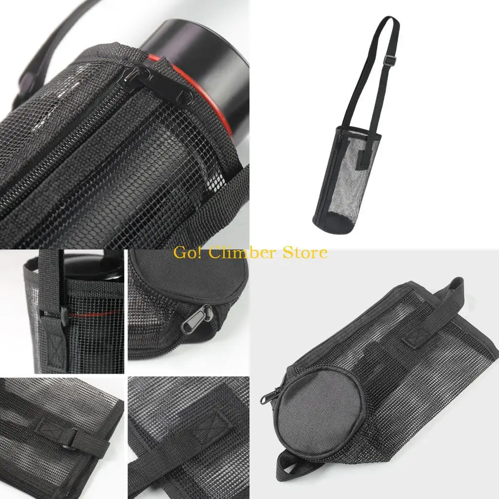 Q84C Water Bottle Holder with Zippers for Outdoor Light Weight Design Easy Carrying