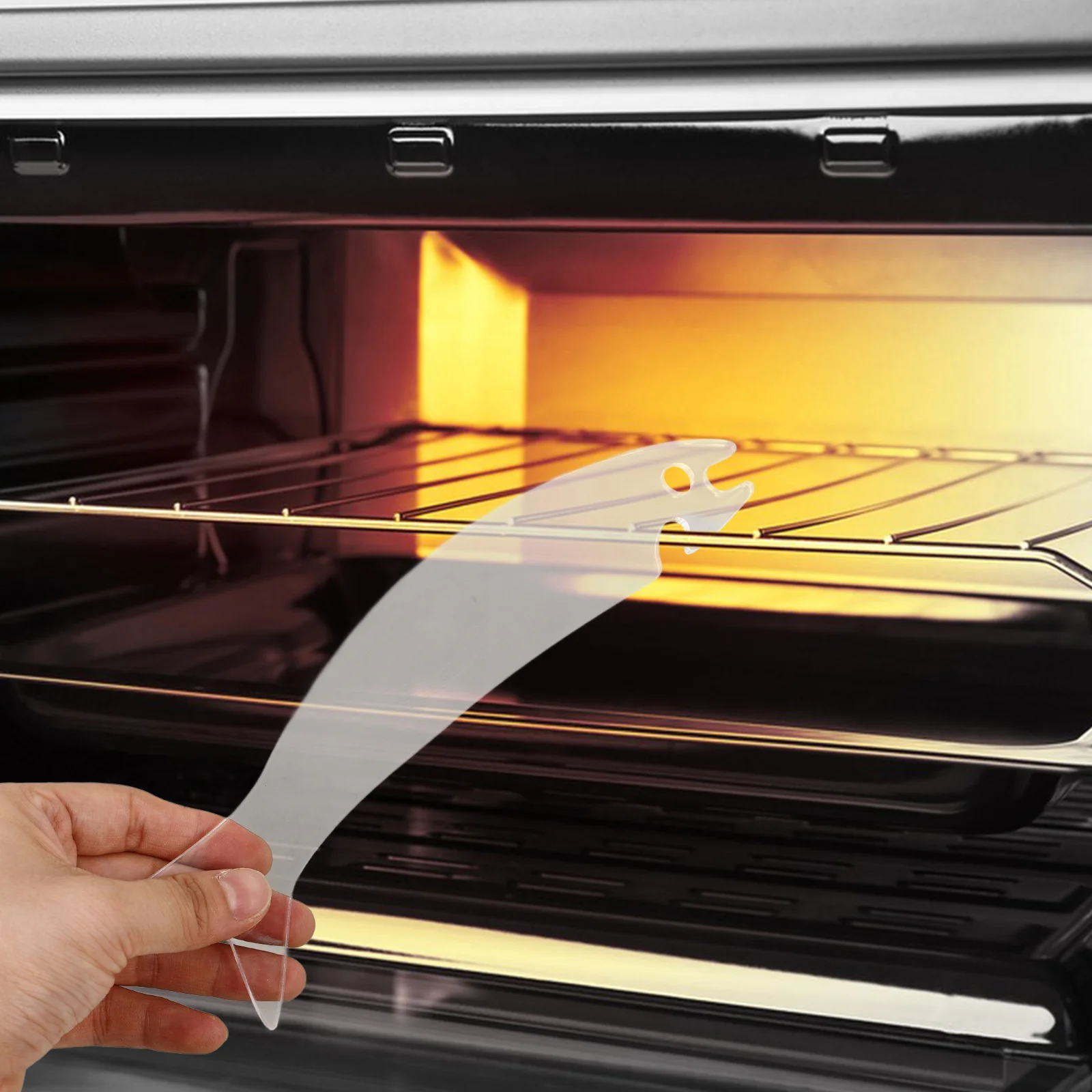 

Acrylic Oven Pull Tool Push Pull Stick for Oven Racks Heat Resistant Baking Accessory Heat-Resistant Acrylic Puller