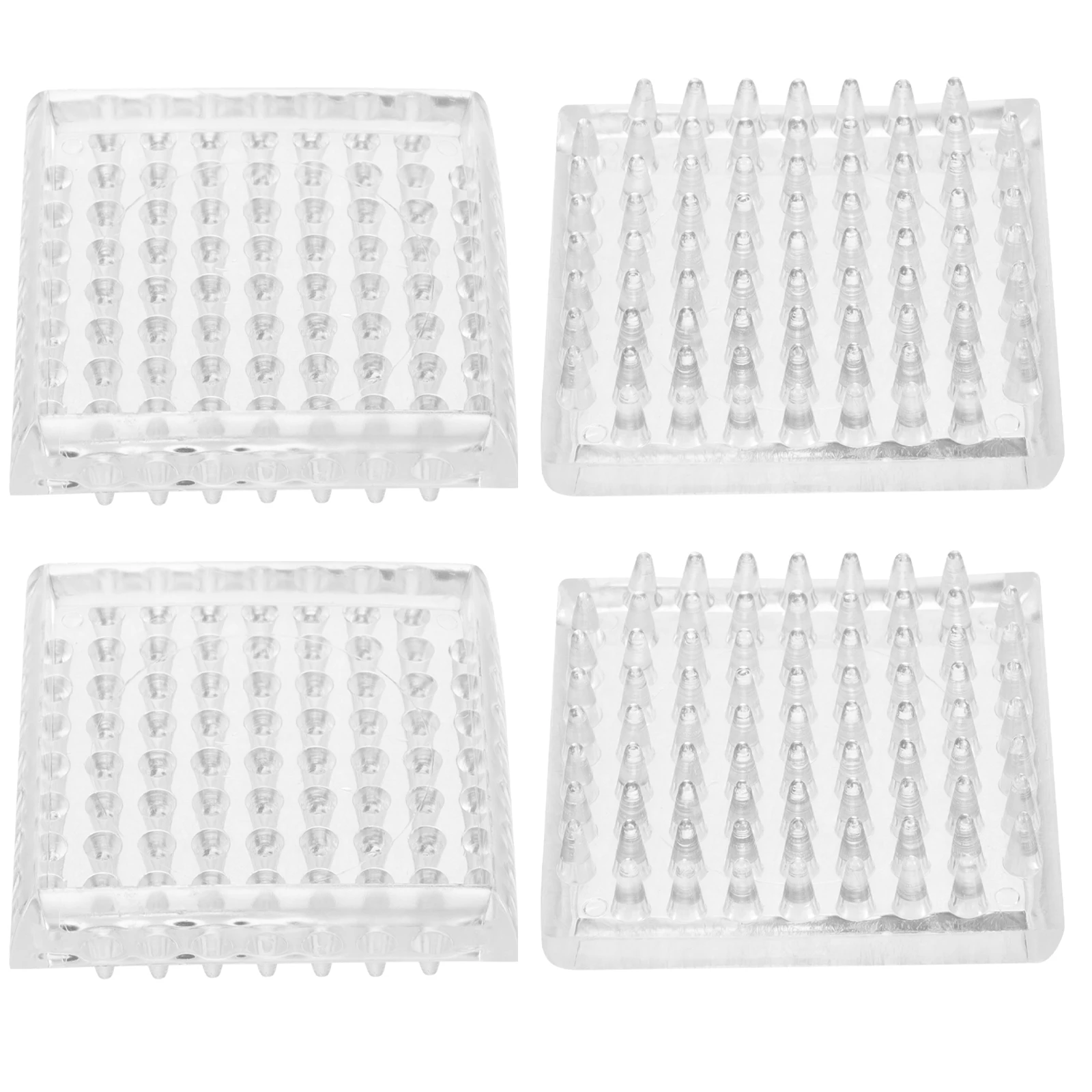 

4 Pcs Anti Mobile Circular Transparent Grippers 48mm Furniture Stoppers Non Slip Chair Leg Protectors Sofa Feet Mats Hardwood