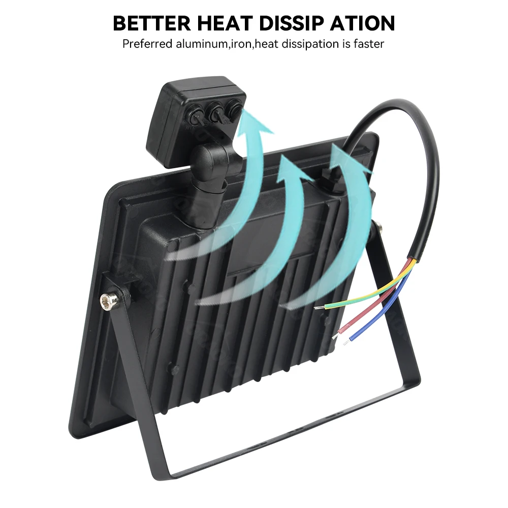 Kaltweißer LED-Flutlichtstrahler 50W/100W Wasserdichter Flutlichtstrahler Außenbeleuchtung Gartenplatzbeleuchtung Garagenbeleuchtung Straßenbeleuchtung – Detail 4