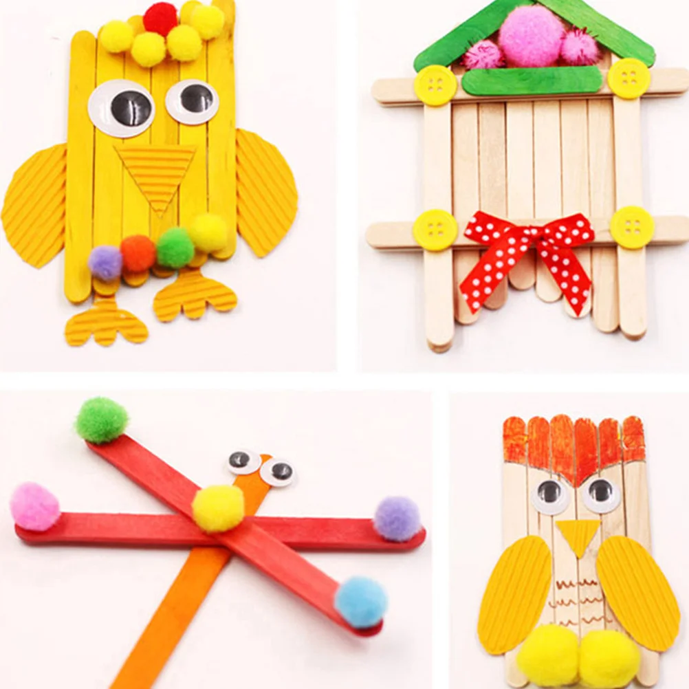 250 szt. Drewniane patyczki do lodów DIY, naturalne, do projektów szkolnych, dekoracji klas, rękodzieła, tworzenia lodów na patyku.