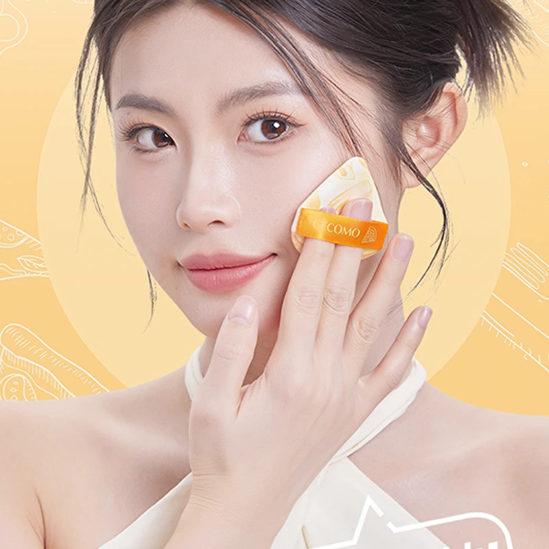 Zestaw 5 gąbek do makijażu w kształcie pizzy, przyjemne w dotyku, miękkie, do stosowania na sucho i na mokro, przyjazne dla skóry, narzędzie kosmetyczne.