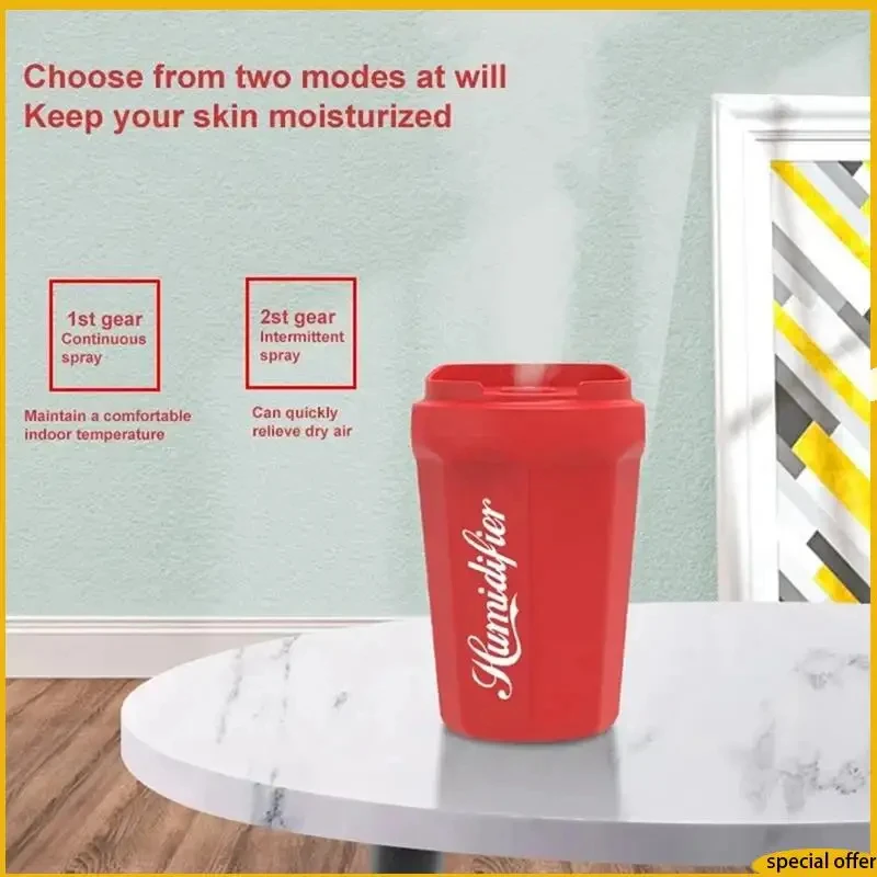 Coke Cup Car Humidifier Mini Humidifier Bedroom Home USB Desktop Heavy Fog Mini Small Portable Air Humidifier image 5