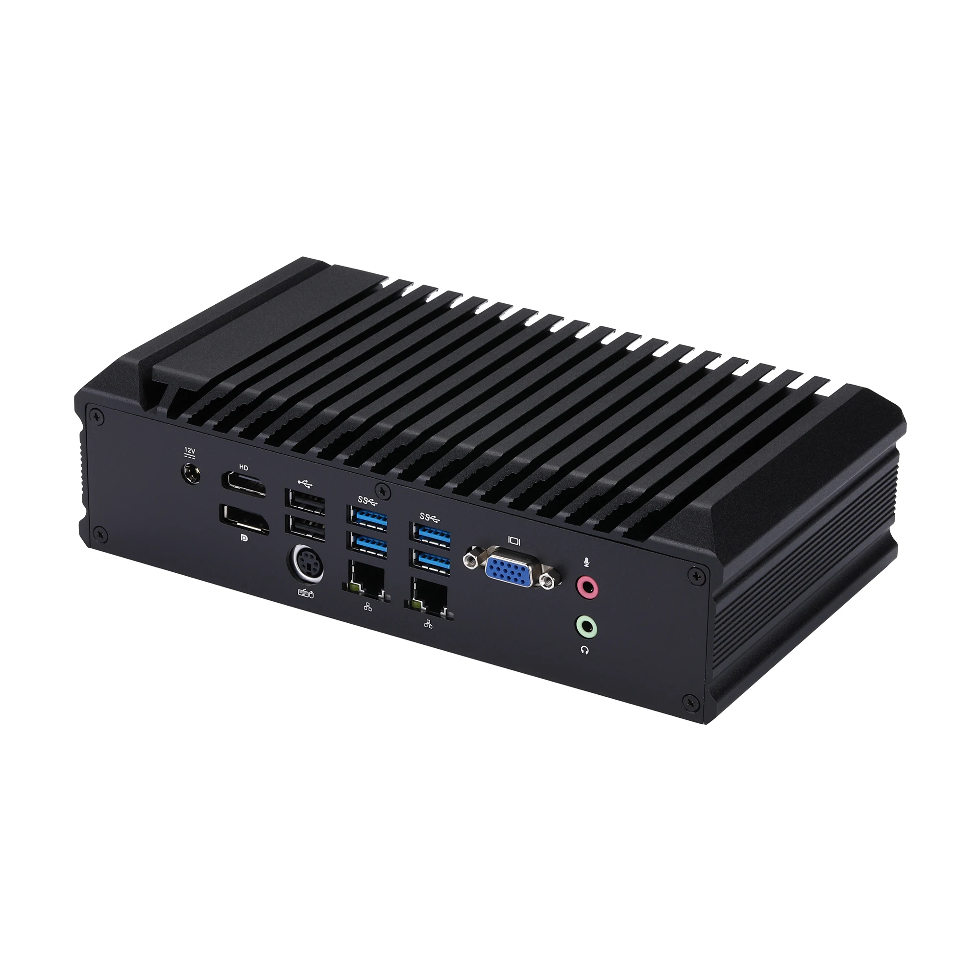 QOTOM Mini PC Q1055X Core i5 10210U Processador de núcleos duplos Firewall Multi-função Home Router Pfsense