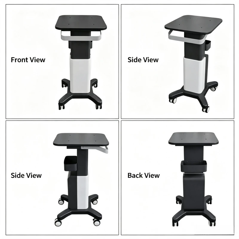 Beauty Instrument Rolling Trolley Metal And ABS Mobile Storage Cart For Beauty Salon Skincare Equipment