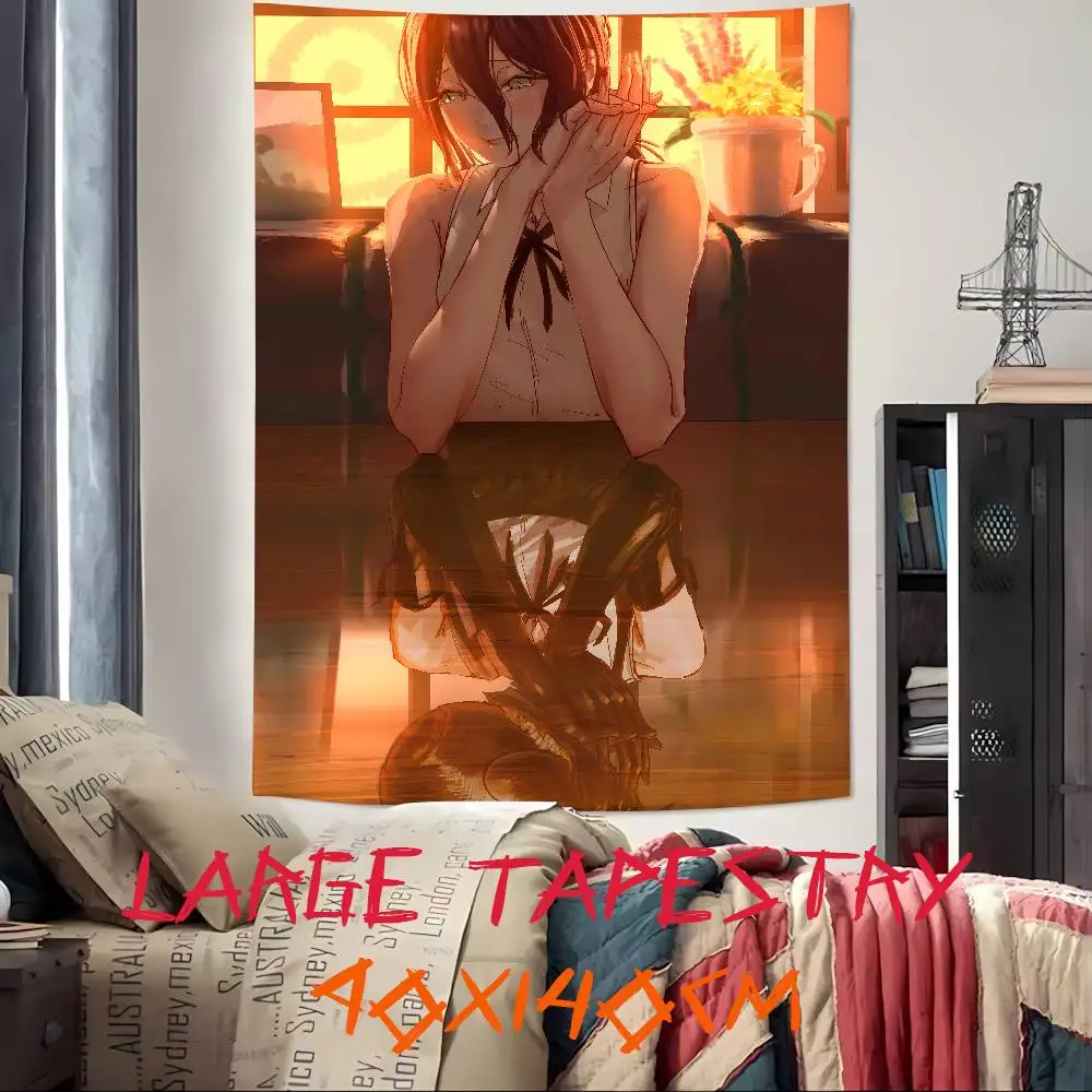 Hot NEW Movie Cool Popular Fashion Top C-Chainsaw M-Man Anime Large Tapestry Gamer Wall Rugs Dorm Art Home Decor Wall