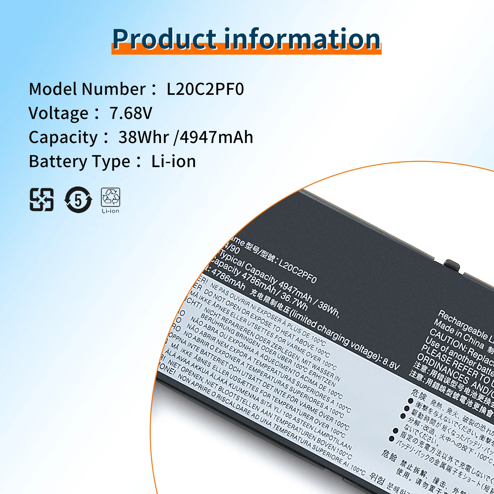 Bvbh l20l2pf0 l20c2pf0 l20m2pf0 l20l3pf0 l20c3pf0 l20m3pf0 Batterie für Lenovo Ideapad 3-14alc6 gen 6 v14 v15 v17 g2 itl