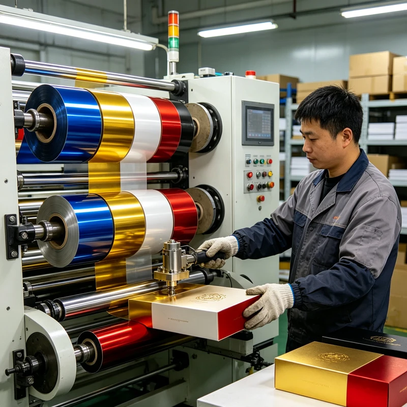 Multi-color Hot Stamping Foil Paper Roll 120m Length Optional Gold Silver Red Blue for Hot Stamping Machine Embossing Printing