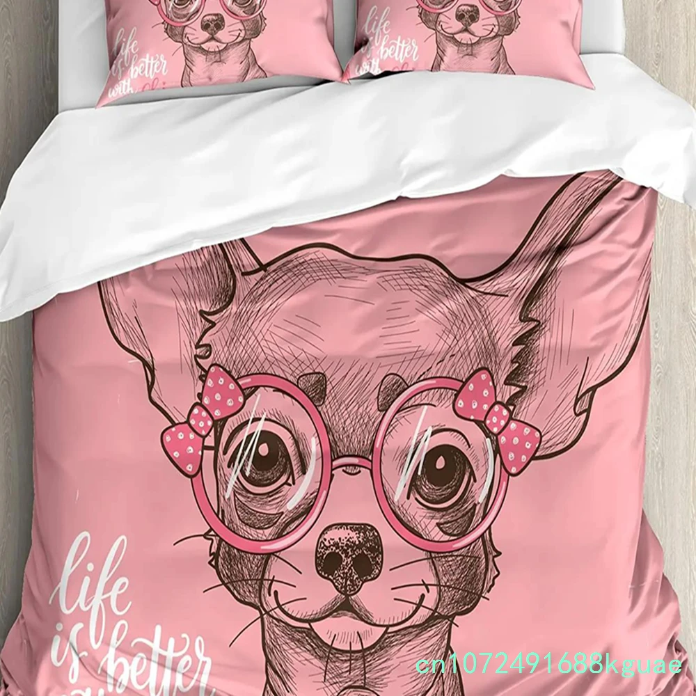 Bulldog Bedding Set For Bedroom Bed Home Group Of Young French Bulldogs With Adorable Exp Duvet Cover Quilt Cover And Pillowcase