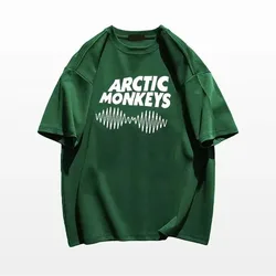 Men Women Arctic Monkeys Rock Band Cotton T-shirt Male Hip Hop Tshirt Clothes Manga Short Sleeve Tee Streetwear Y2k Trend Tops