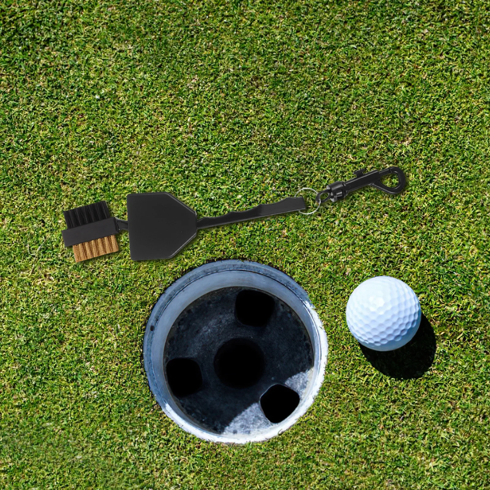 

Golf Club Brush Double-Sided PP Copper Brass Bristles Groove Cleaner Tool Portable Lightweight Golf Accessory Golfs Supplies
