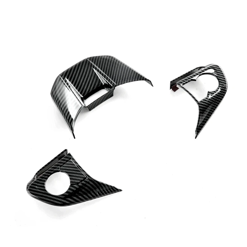 Steering Wheel Cover Trim Kit For Toyota Yaris Cross 2023 2024 Southeast Asia Version Interior Replacement Carbon Fiber