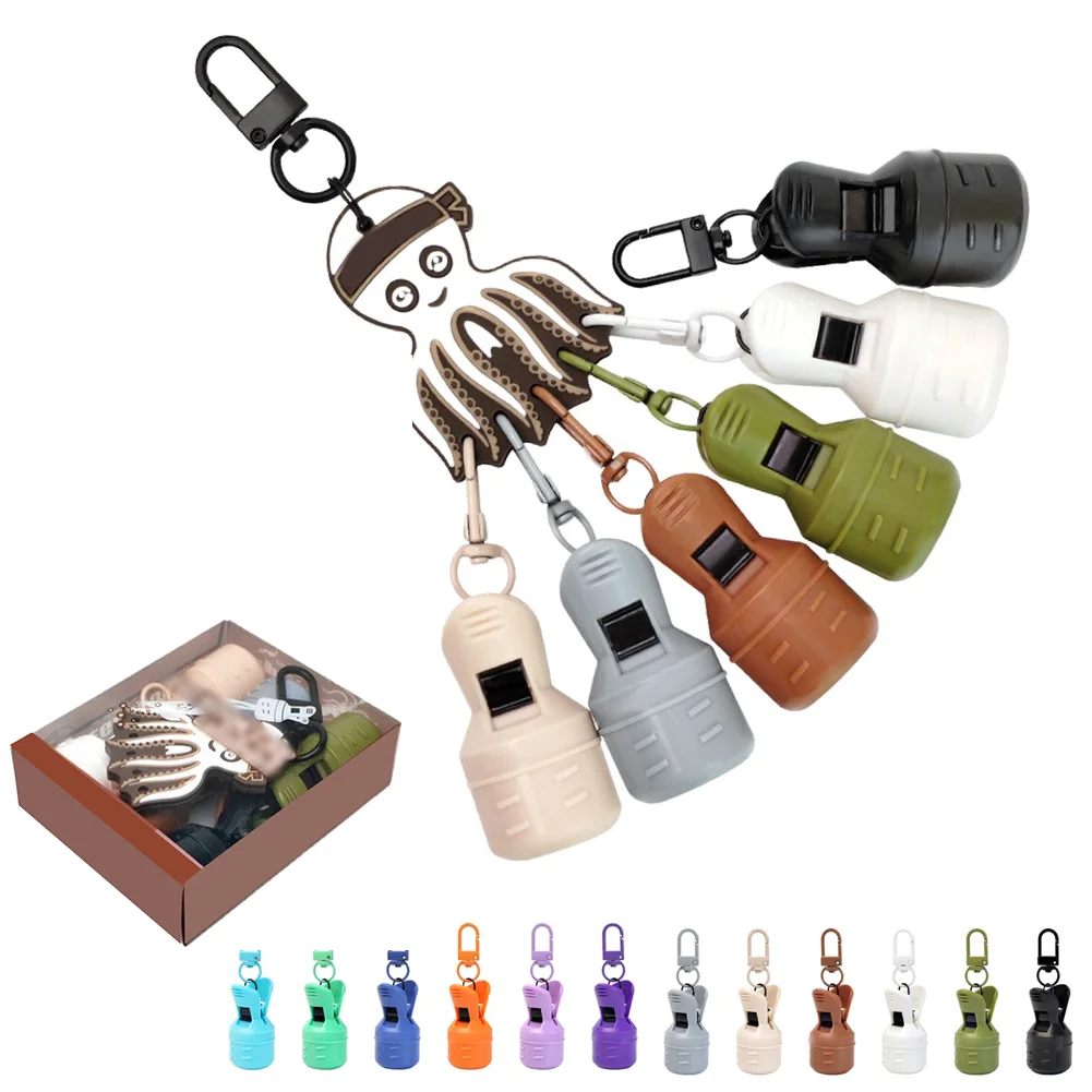 6 قطع من أغطية الحماية لخطافات الأخطبوط EGI مع ثقوب مناسبة لمظلة الحبار والروبيان الخشبي #6