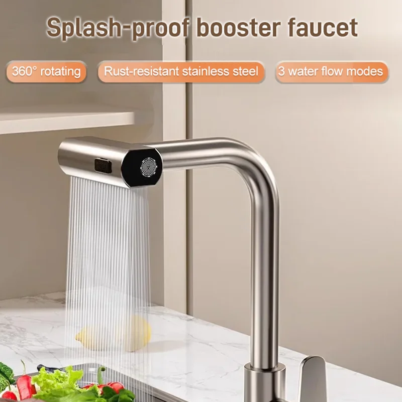 Faucet Extender Kitchen Rotation Faucet Extender Head Waterfall Faucet Splashproof Extension Faucet Aerator Large Water Flowing