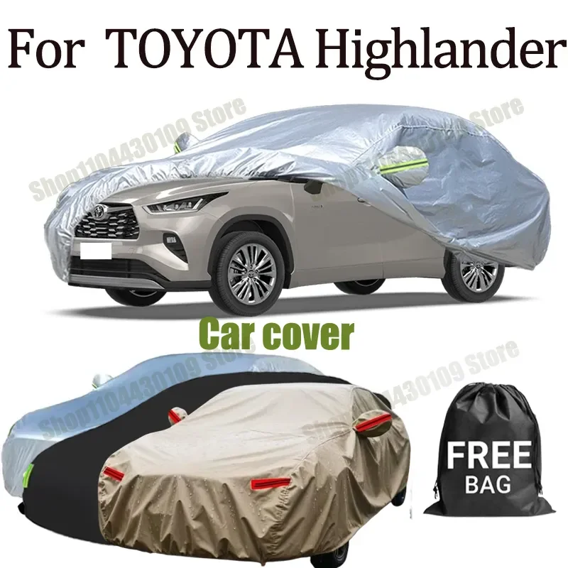 

For TOYOTA Highlander Car Cover Outdoor Protection Full Car Covers Waterproof Sunshade Snow Cover Anti uv