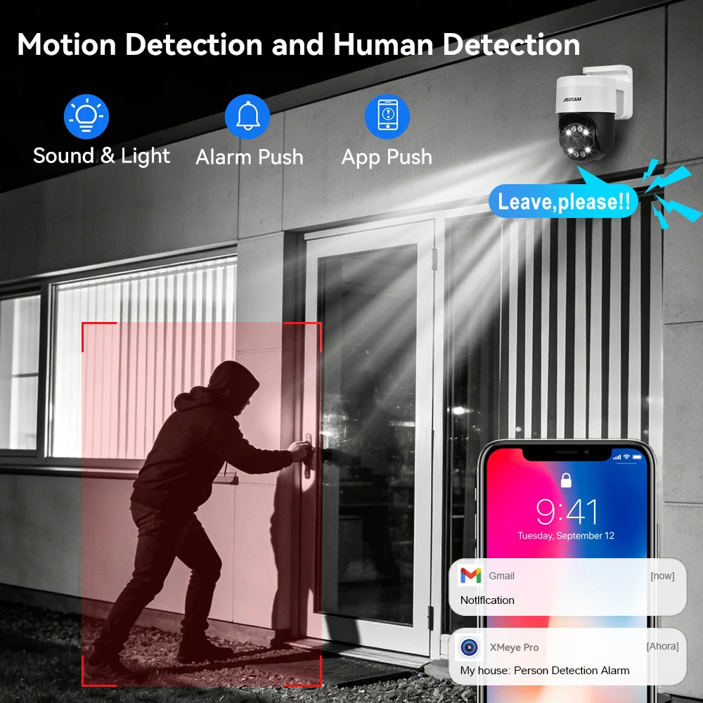 8MP 4K PTZ 보안 카메라 시스템 키트 얼굴 인식 - Home Security Video Recording Systems 리뷰 및 가격