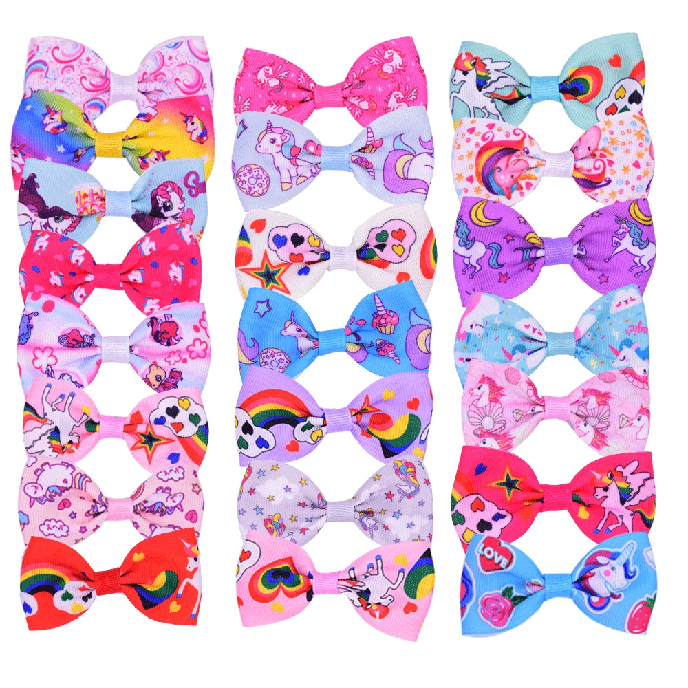 Cute Dog Hair Clips Puppy Hairpin Pet Cat Handmade Hairpin Cute Cat Hair Clips Pet Bow Hair Accessories Mix Color 10/20/50Pcs