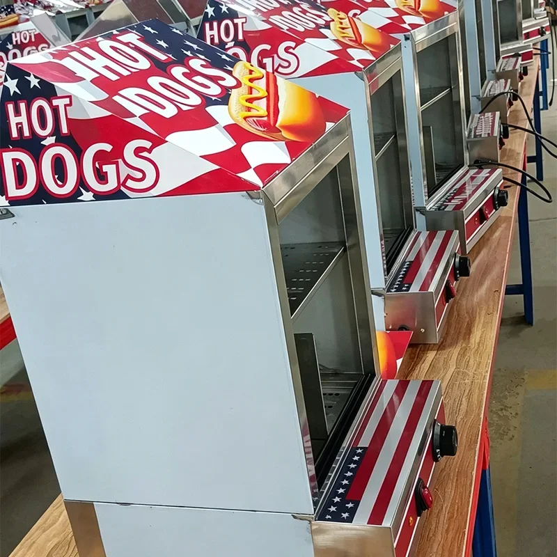Commercial Automatic Hot Dog Warmer Bread Warmer for Convenience Stores/Fast-Food Restaurants, with Precise Temp Control