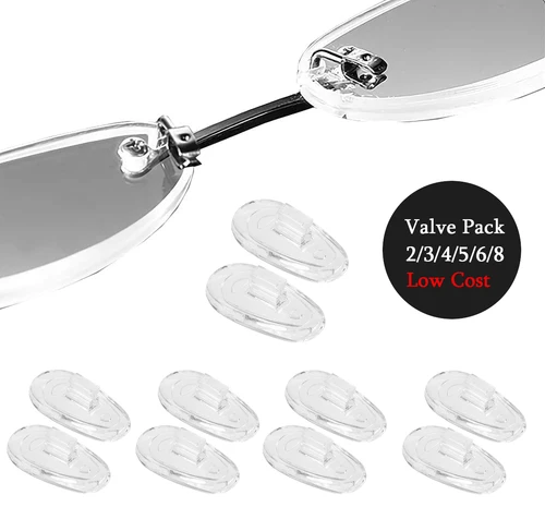 Almohadillas nasales para Oakley eyector OO4142, marco de gafas de sol, protectores transparentes de repuesto, paquete de valor, 2/3/4/5/6/8 pares