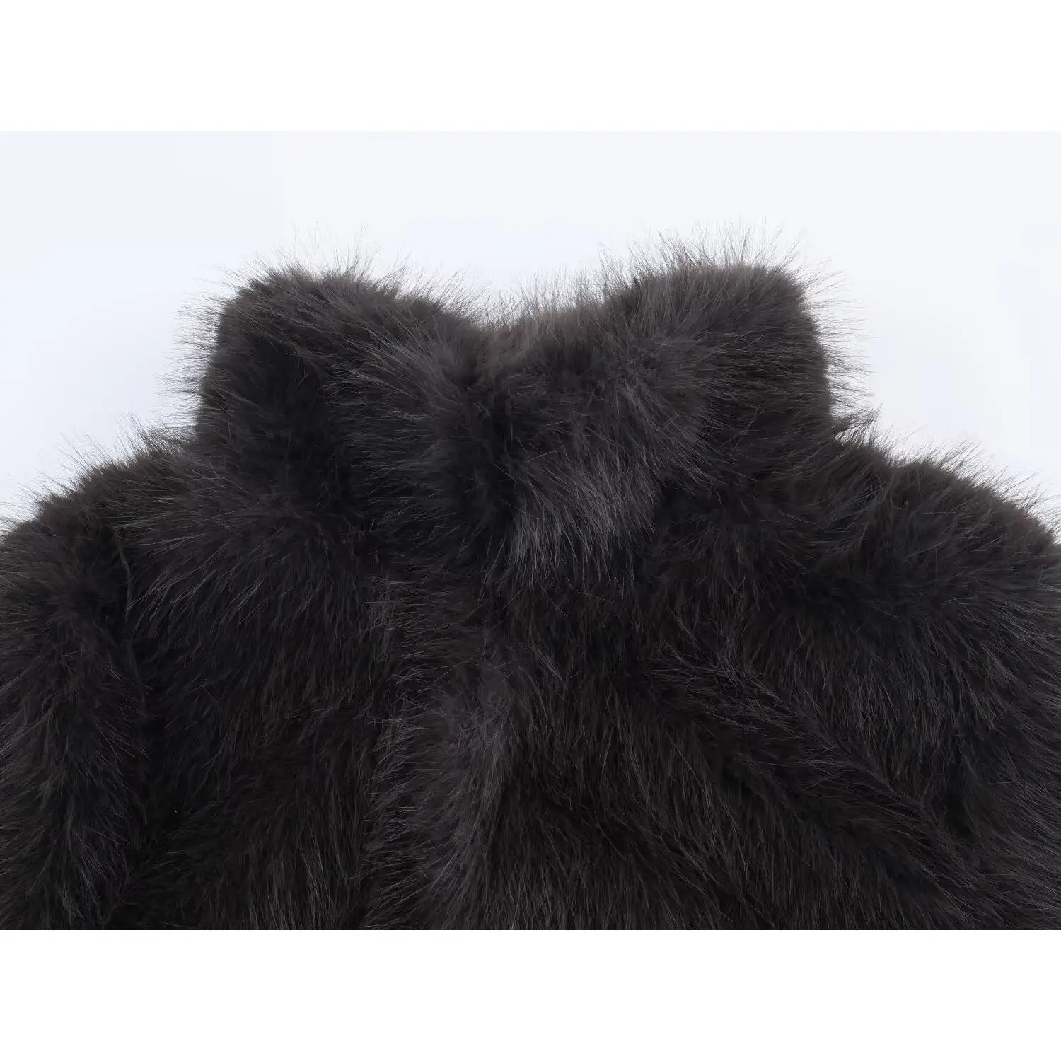 معطف خارجي بتأثير الفرو الاصطناعي من Faionable معطف نسائي للخريف جديد Sle دافئ من ألياف البوليستر معطف طويل بدون قبعة