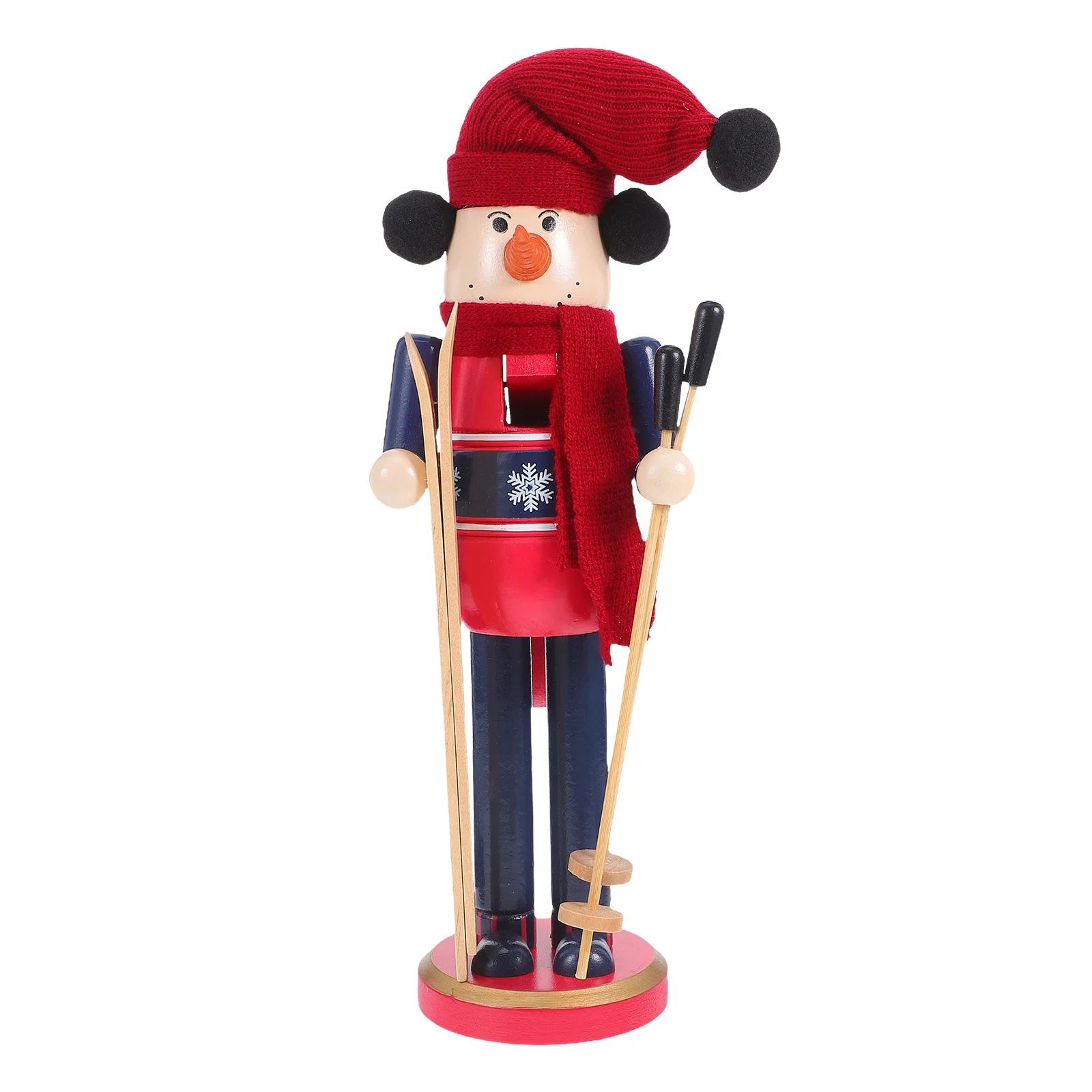 

Wooden Christmas Nutcracker Puppet Intricate Design Festive Holiday Decoration for Home Desk Display Gift