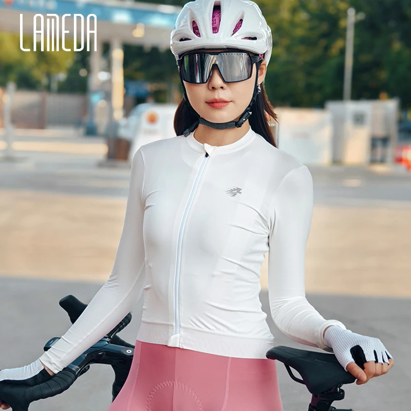 

LAMEDA Women Long-sleeved Cycling Jersey UV-proof Spring Summer Road Bike Biking Top Shirts Femal Slim Fit MTB Cycling Clothing