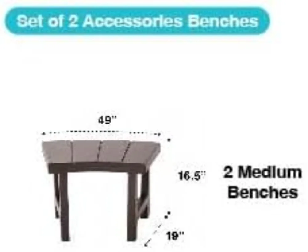 Intex 28514E 2 Medium PureSpa Accessoires Bancs, Compatible W/ 4 Mortoir Spas, Manteaux pour Créer un Banc Plus Grand