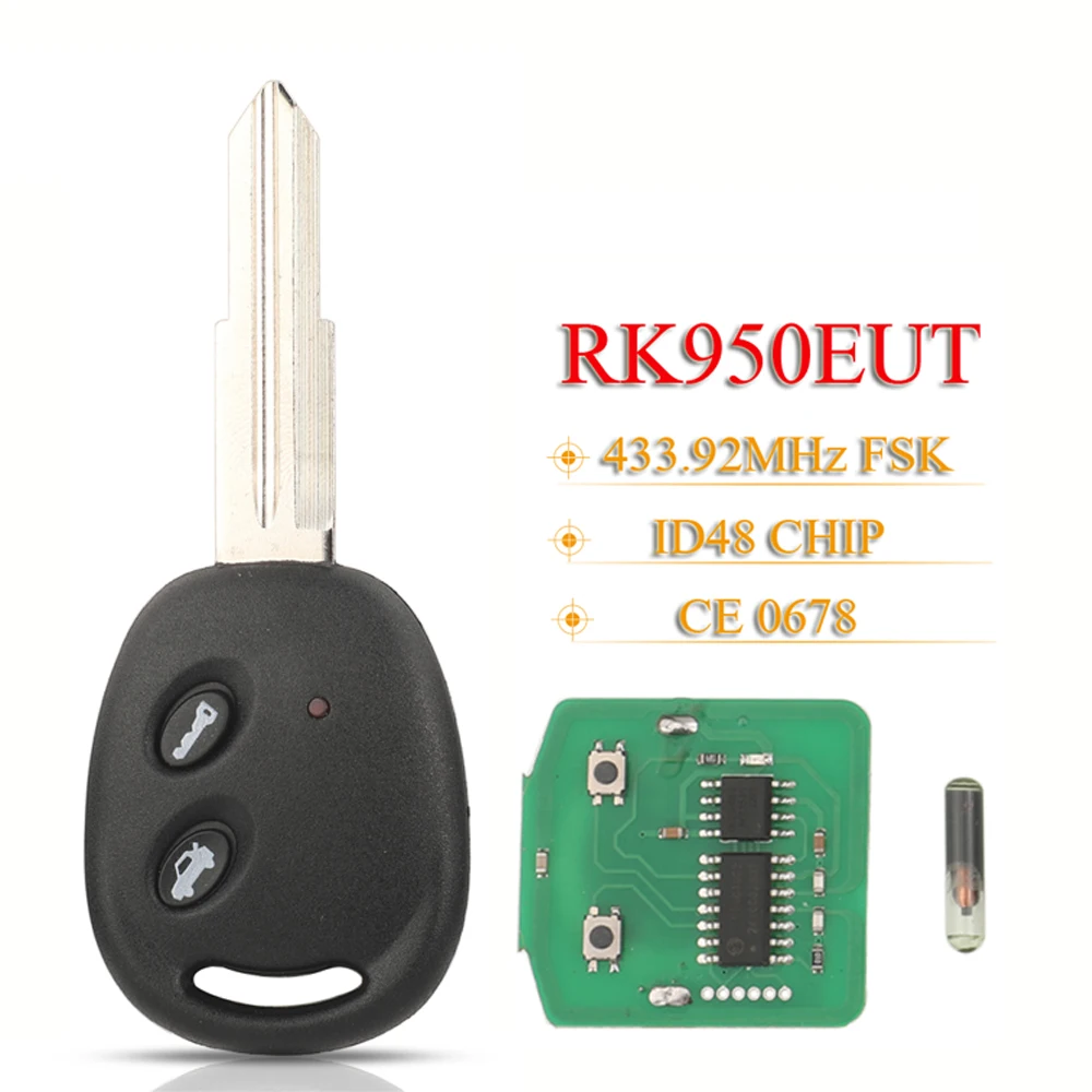 

Дистанционный ключ для автомобиля jingyuqin 433 МГц FSK с чипом ID48 RK950EUT для Chevrolet Aveo Spark Matiz Holden Barina Buick 2009-2016, артикул: CE 0678