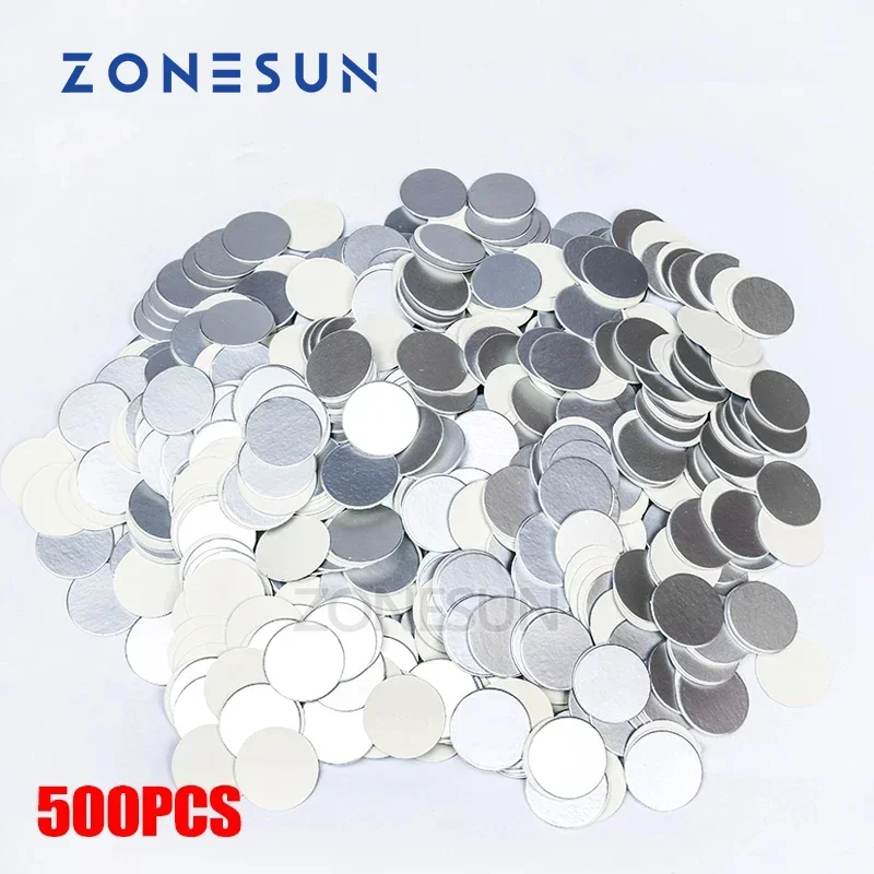 ZONESUN induzione di tenuta formato su misura plactic foglio di alluminio laminato coperchio fodere 500pcs per PP PET PVC PS ABS di vetro bottiglie