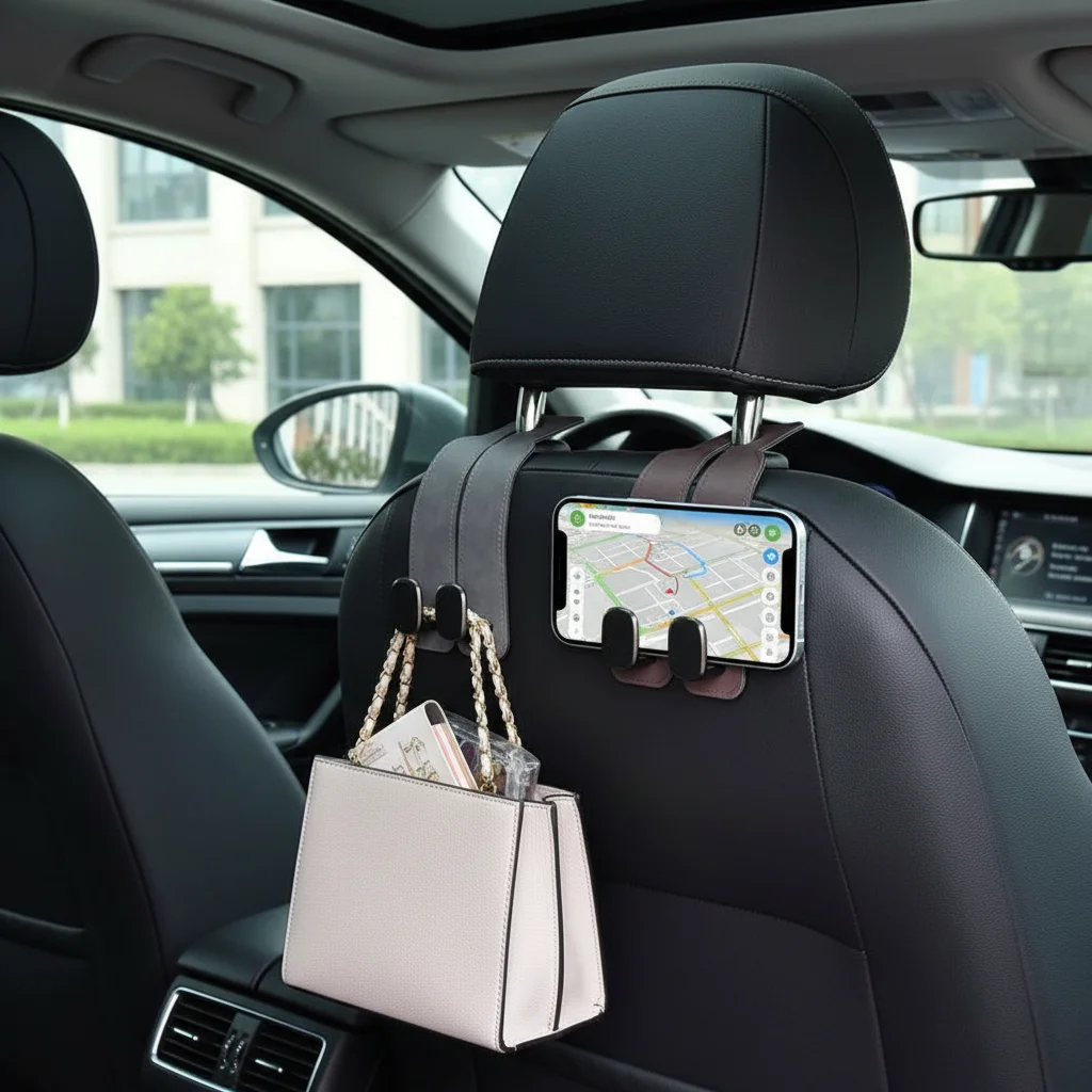 

Автомобильный замшевый крючок, 1 шт., прочный универсальный многофункциональный органайзер для хранения спинки автомобильного сиденья