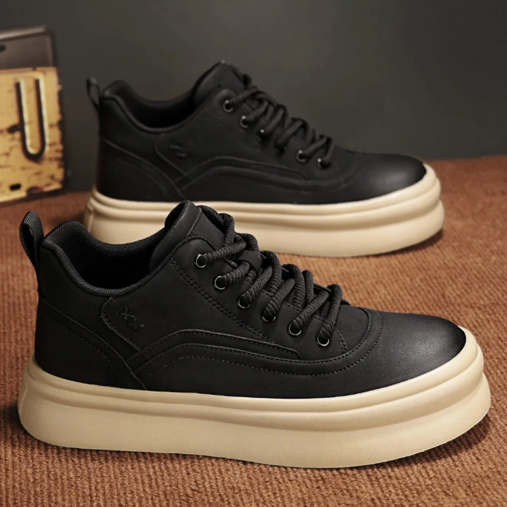2026 New Thick Sole Height Increasing Casual Sports Trend Versatile Low Cut Comfortable Casual Fashion Men's Shoes