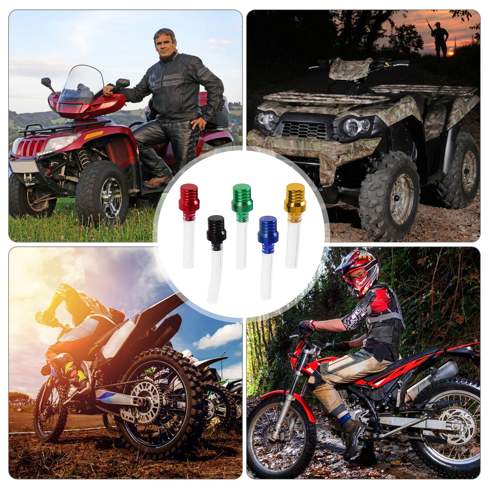 

5 Pcs Motorcycle Gas Tank Cap Universal Car Valve Caps for Replacement Vent Oil Transfer