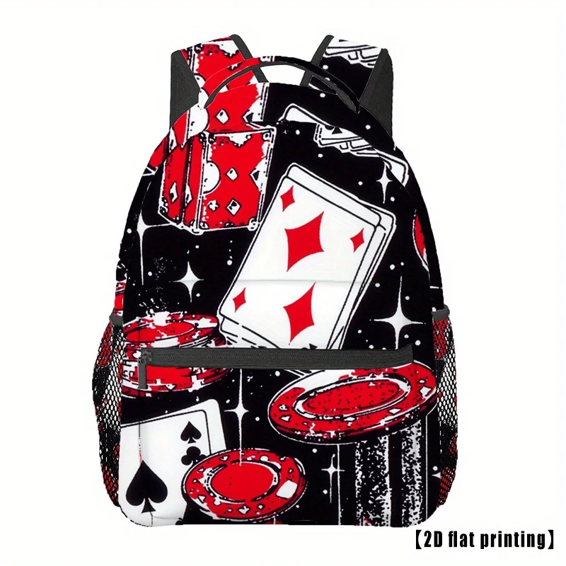 Poker Chips Unisex Outdoor Sports Backpack, Couples Travel Backpack, Adjustable Comfort Strap Backpack
