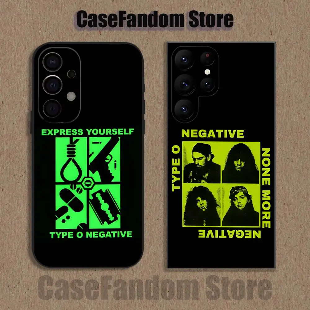 

Type O N-Negative Rock Band Shockproof Phone Case For Samsung S26,S25,S24,S21,S22,S23,S30,Ultra,S20,Plus,Fe,Lite,5G Black Cover