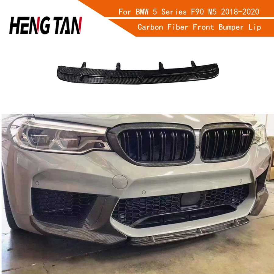 

For BMW 5 Series F90 M5 2018-2020 Carbon Fiber Car Front Bumper Splitter Front Lip Chin Spoiler Diffuser Parts Upgrade Body kit