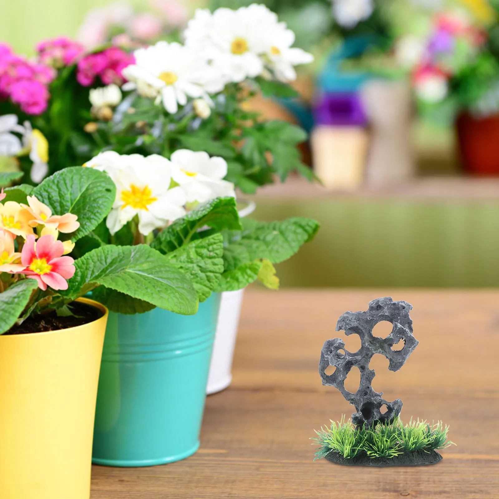 

Aquarium Fish Tank Simulation Stone Natural Mountain Rock Ornament Artificial Moss Rock Zen Landscape Decoration Fish Tank