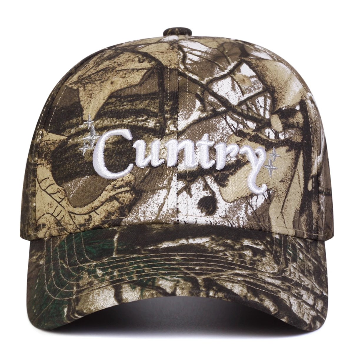 Unisex CUNTRY Baseballkappen mit Stickerei, Camouflage-Muster, für Frühling und Herbst, verstellbare Freizeithüte für den Außenbereich, Sonnenschutzhut, Sportkappe – Detail 2