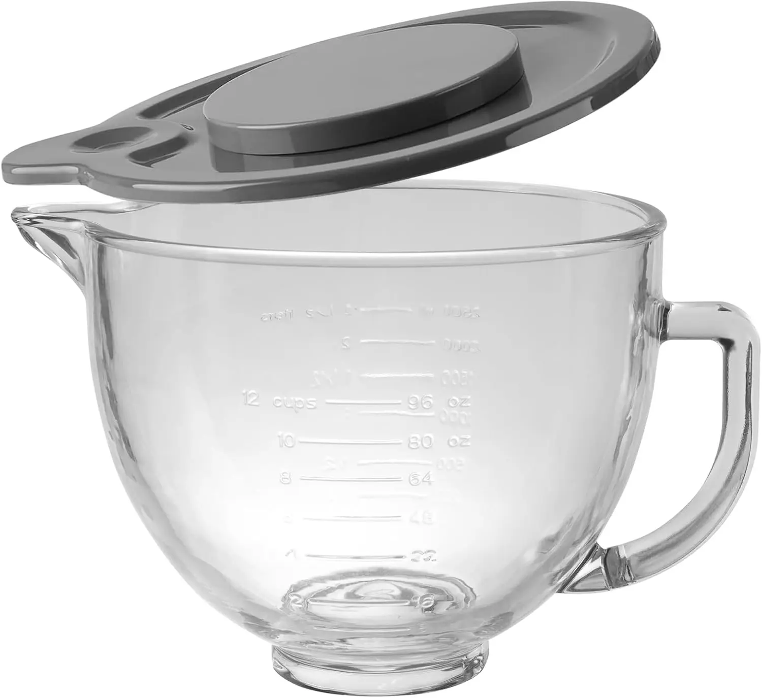 

Glass Mixing Bowl Replacement for KitchenAid 4.5 and 5 Quart Tilt-Head Stand Mixers with Measurement Markings