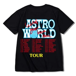 New Summer Hip Hop T Shirt Men Women Cactus Jack ASTROWORLD Harajuku T-Shirts WISH YOU WERE HERE Letter Print Tee Tops