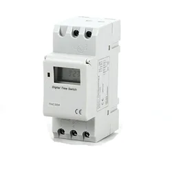 New Type Din Rail 2 Wire Weekly 7 Days Programmable Digital TIME SWITCH Relay Timer Control AC THC 15A 30A 220V 230V 12V 24V 48V