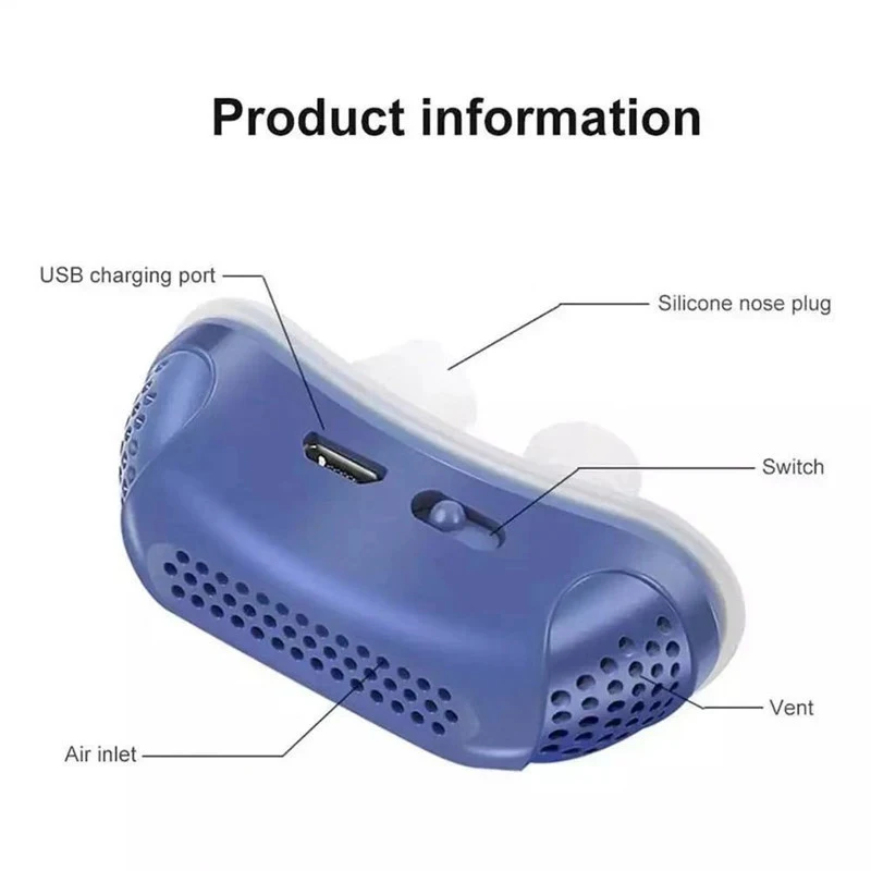 جهاز كهربائي صغير لمكافحة الشخير ذكي EMS نبض الصوت قابلة للشحن توقف التنفس أثناء النوم وقف الشخير المعونة Insonia النوم الرجال النساء