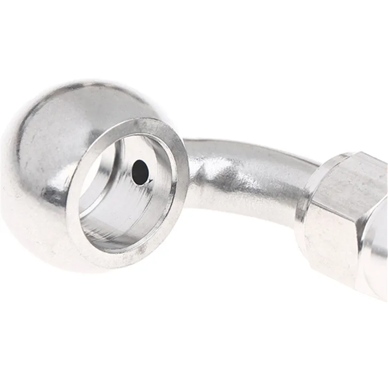 

0° 28° 45° 90° 10.2mm for Motor Bike AN3 Motorcycle Hydraulic Brake Oil Hose Line Banjo Fitting M10x1 Stainless Steel Connector