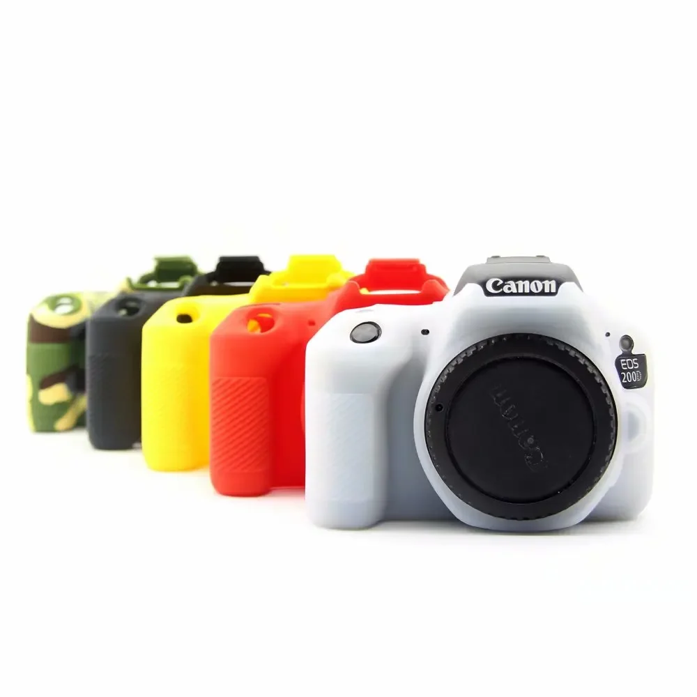 Silicone Rubber Case Cover For Canon 600D 650D 700D 80D 800D 200D 1500D 1300D 77D 70D 7D2 6D 5D3 5D4 6D2 DSLR Camera bag