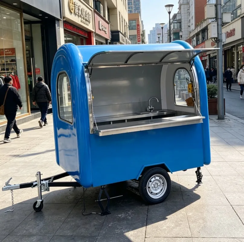 Yugong Food Trailer With 3 Burner Stove And Sink Commercial Grade Stainless Steel Cheap