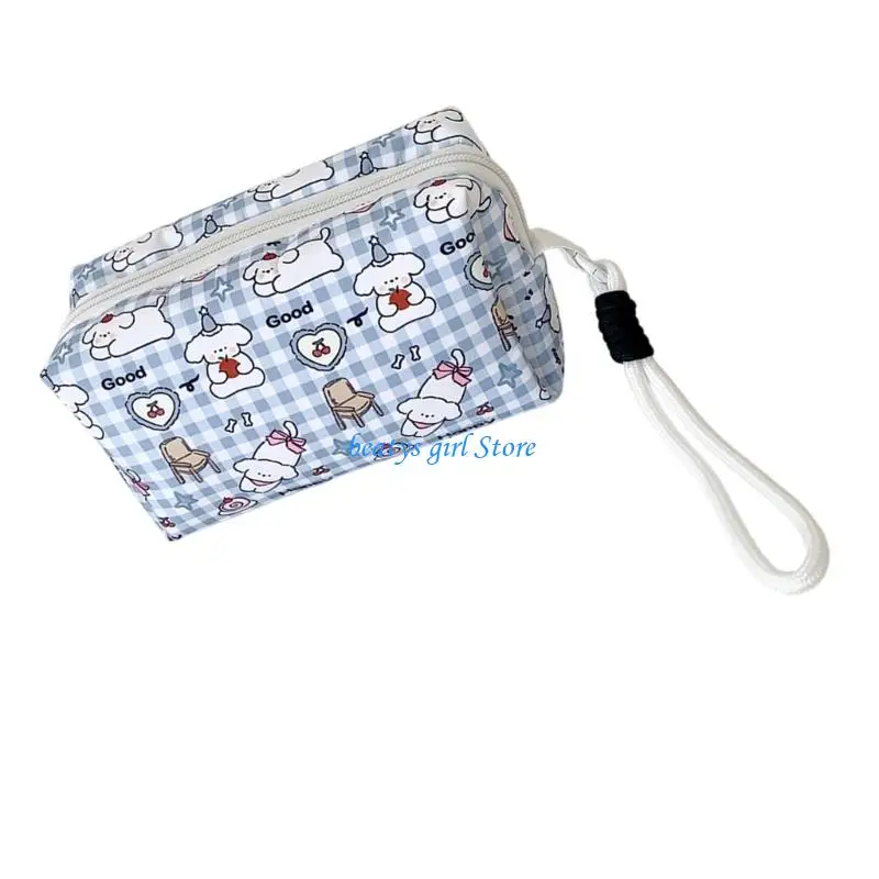 C7AB – trousse à en toile amusante, à en tissu capacité, rangement cosmétiques Portable