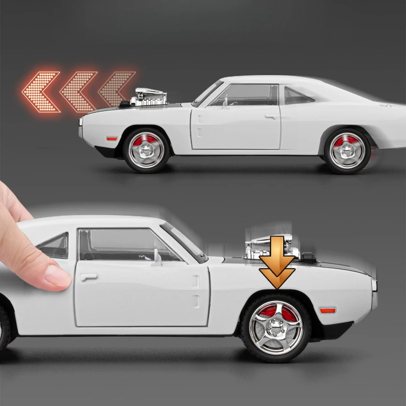 1:24 チャージャー 1970 マッスルスポーツカーモデルダイキャストメタルおもちゃの車車モデルコレクションシミュレーション子供のおもちゃギフト