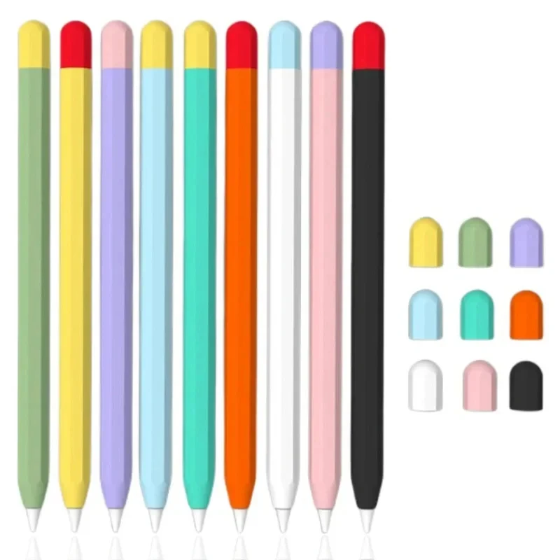 

Мягкий силиконовый чехол для ручки для Apple Pencil 1-го и 2-го поколения, сенсорный экран, стилус 2 1, противоскользящий защитный чехол