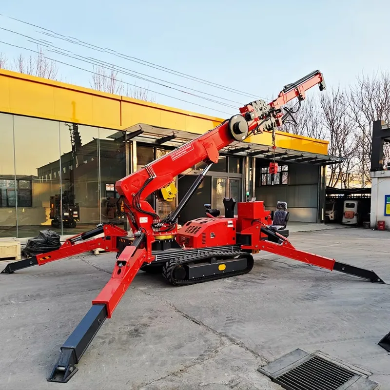 Tonlita 2t 3t 4t 5t 8t 10t 12t 14t 16t 5 Ton Portable Narrow Access Mini Crawler Compact Hydraulic Remote Contron Spider Crane