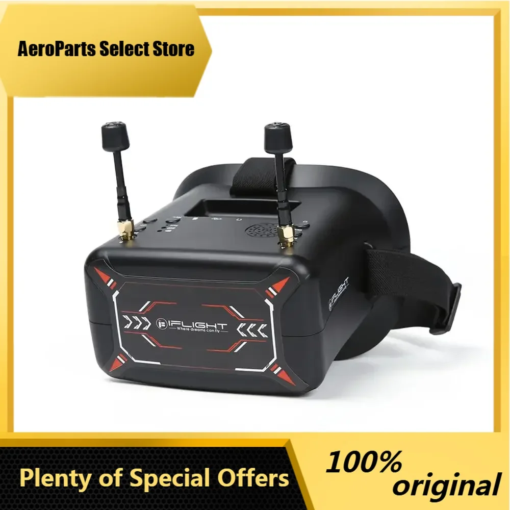 AeroPartsIFlight 4.3inch FPV Analog Goggles 40CH 5.8GHz with DVR Function Built-in 3.7V/2000mAh Battery for FPV Drone Part