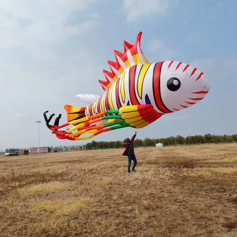 Free shipping 800cm fish kites flying lion kites pendant kites Soft kites flying Inflatable Show Kite Retractable extension cord